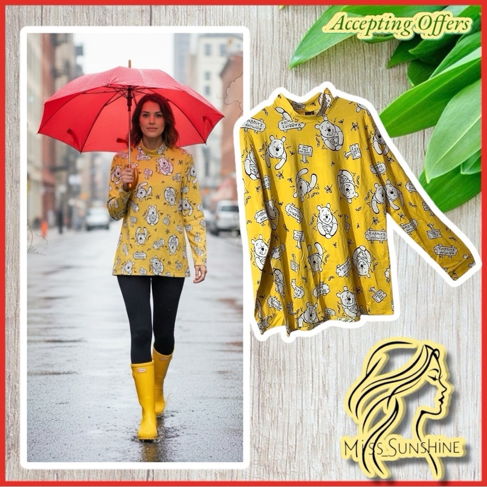 Cakeworthy  X Winnie the Pooh NEW -Sz L - long sleeve - 95 years special edition